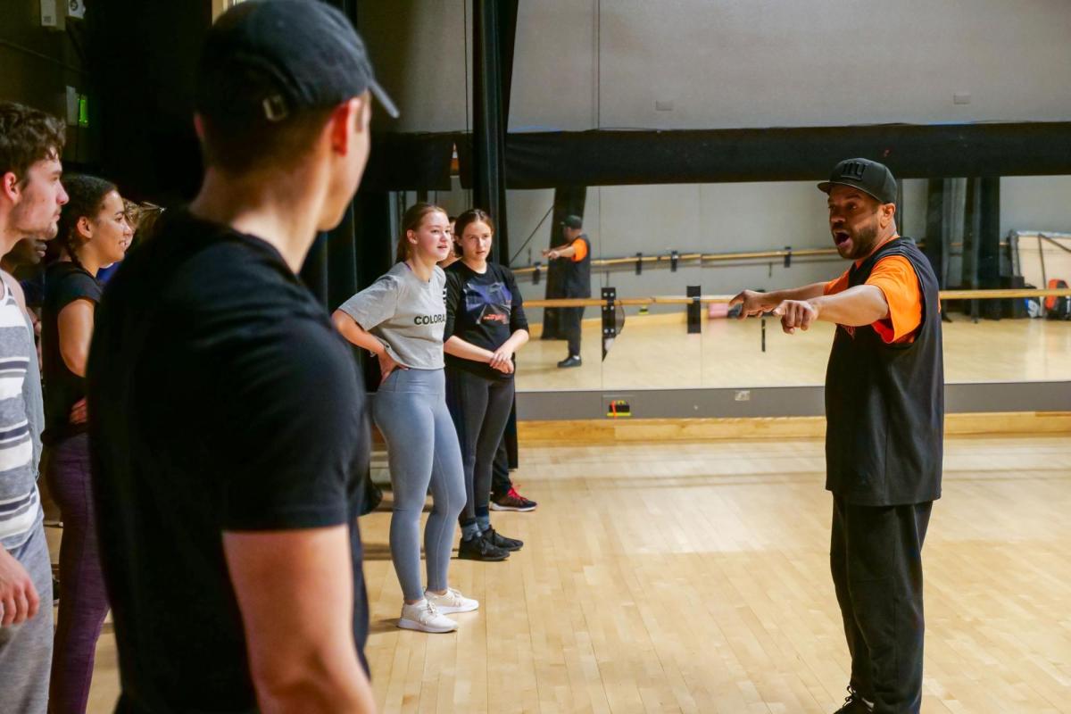 Hip-hop class and teacher