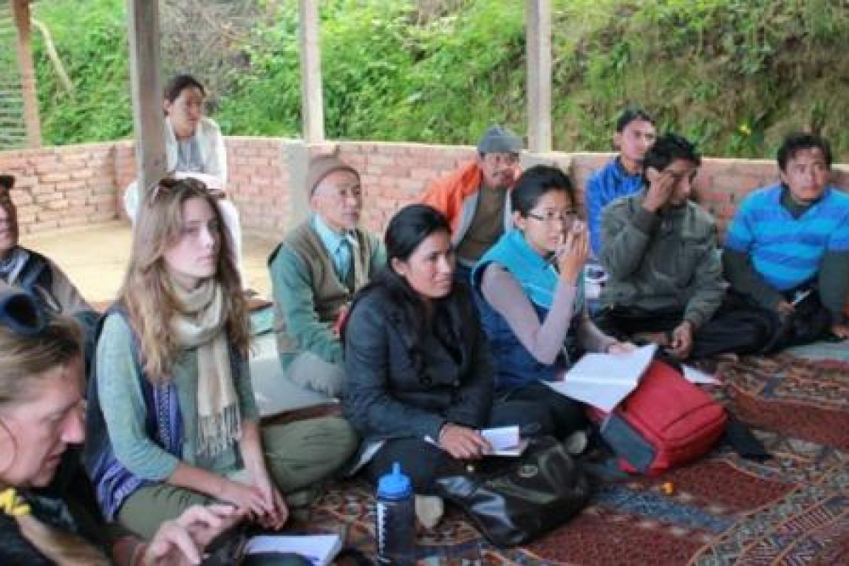 Students in the field