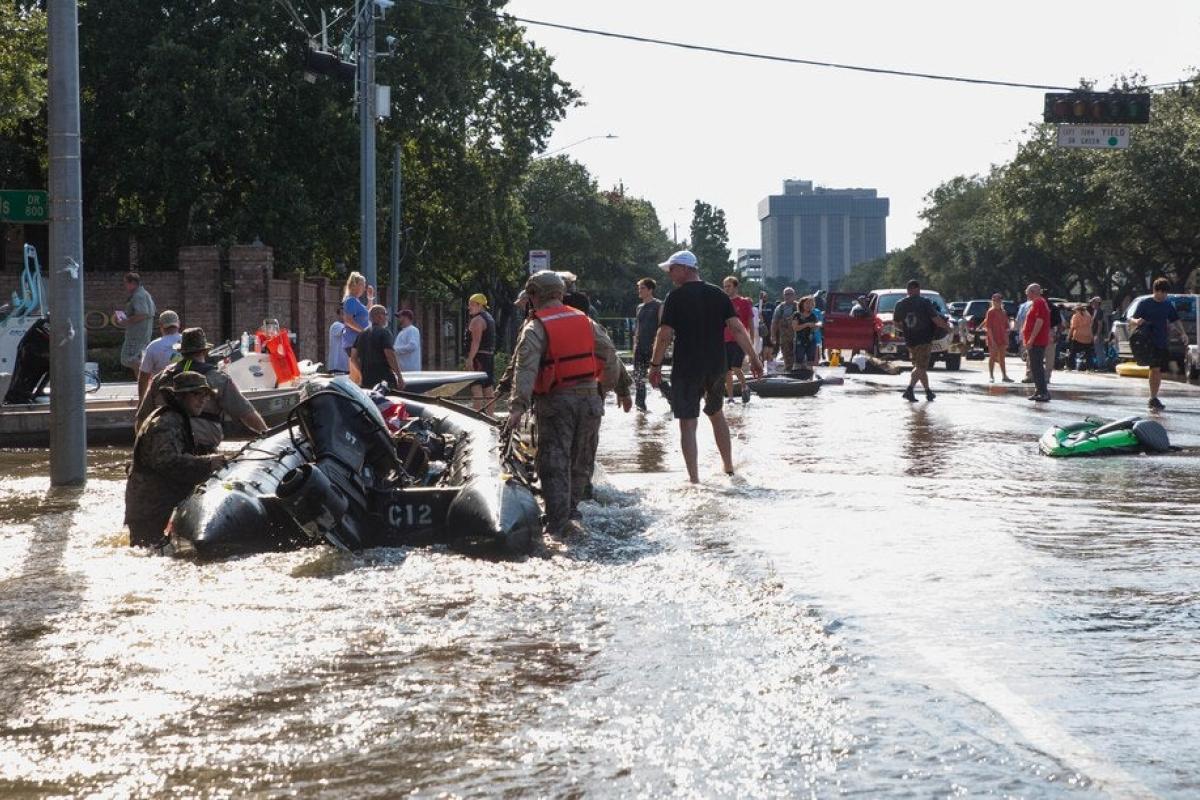 Flooded Houston street