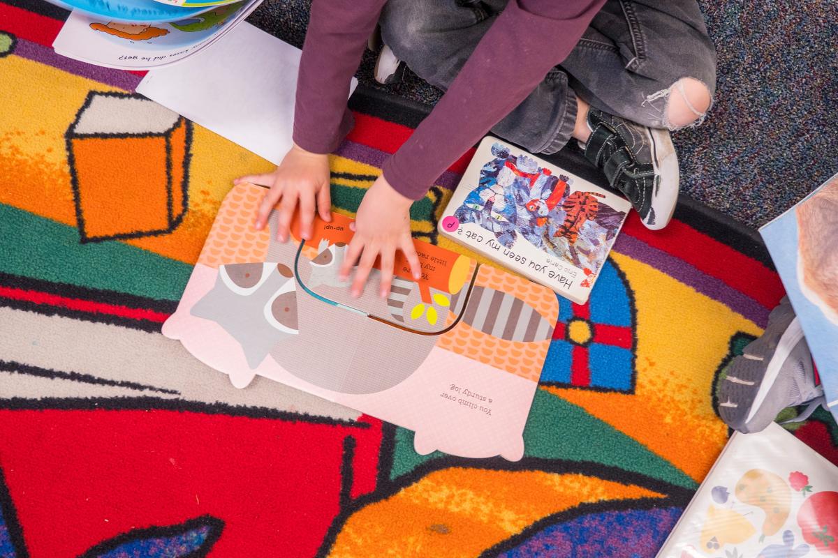 Kindergarten student in class
