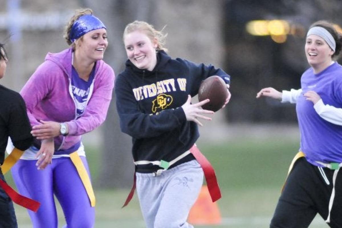 Students playing intramural sport