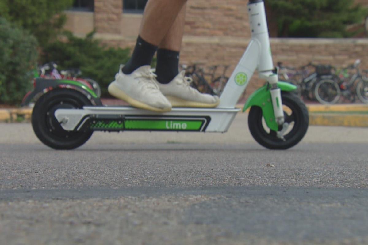 Person riding an eScooter