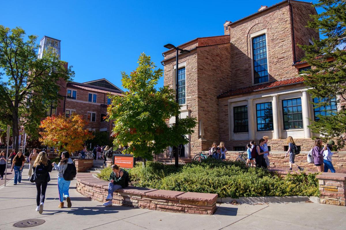 Students walking on campus