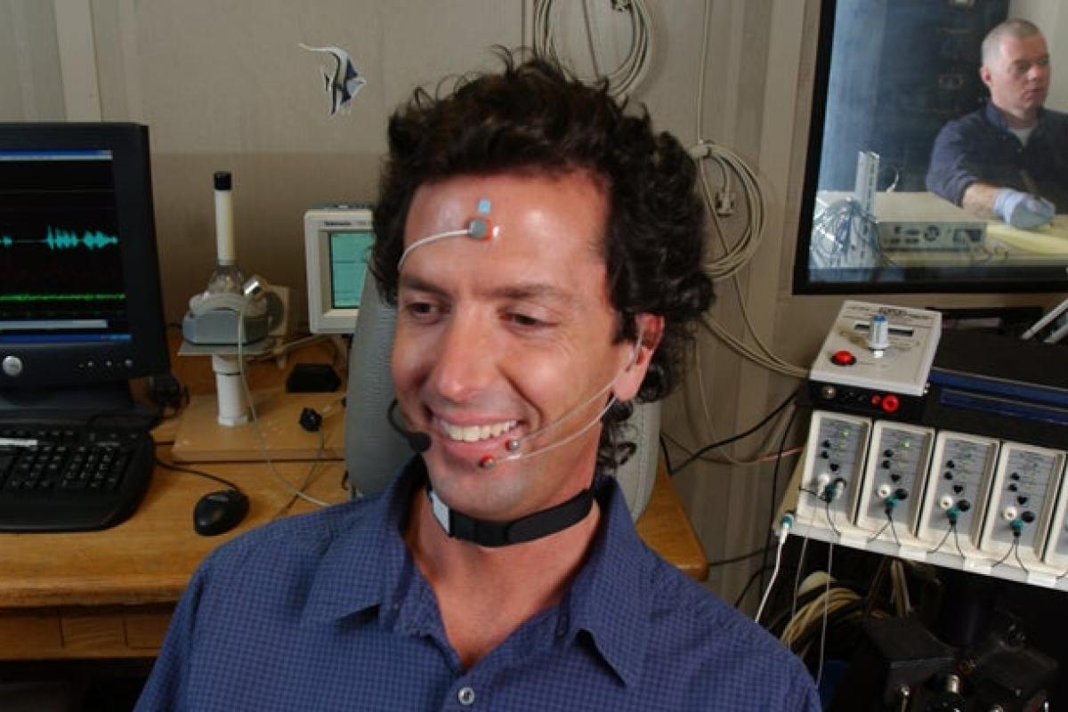 Patient in SLHS lab