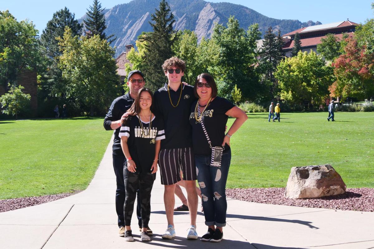 Family on campus during family weekend