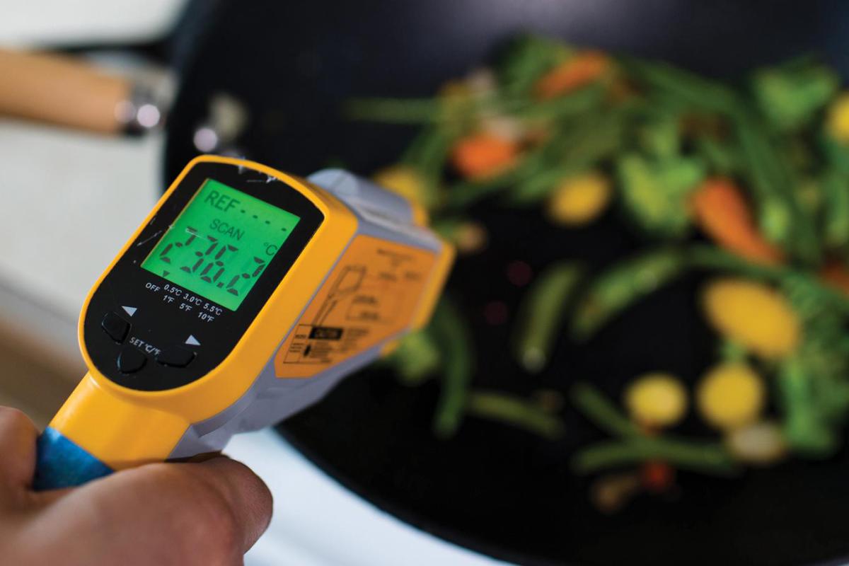 Sensors monitoring indoor air quality from cooking