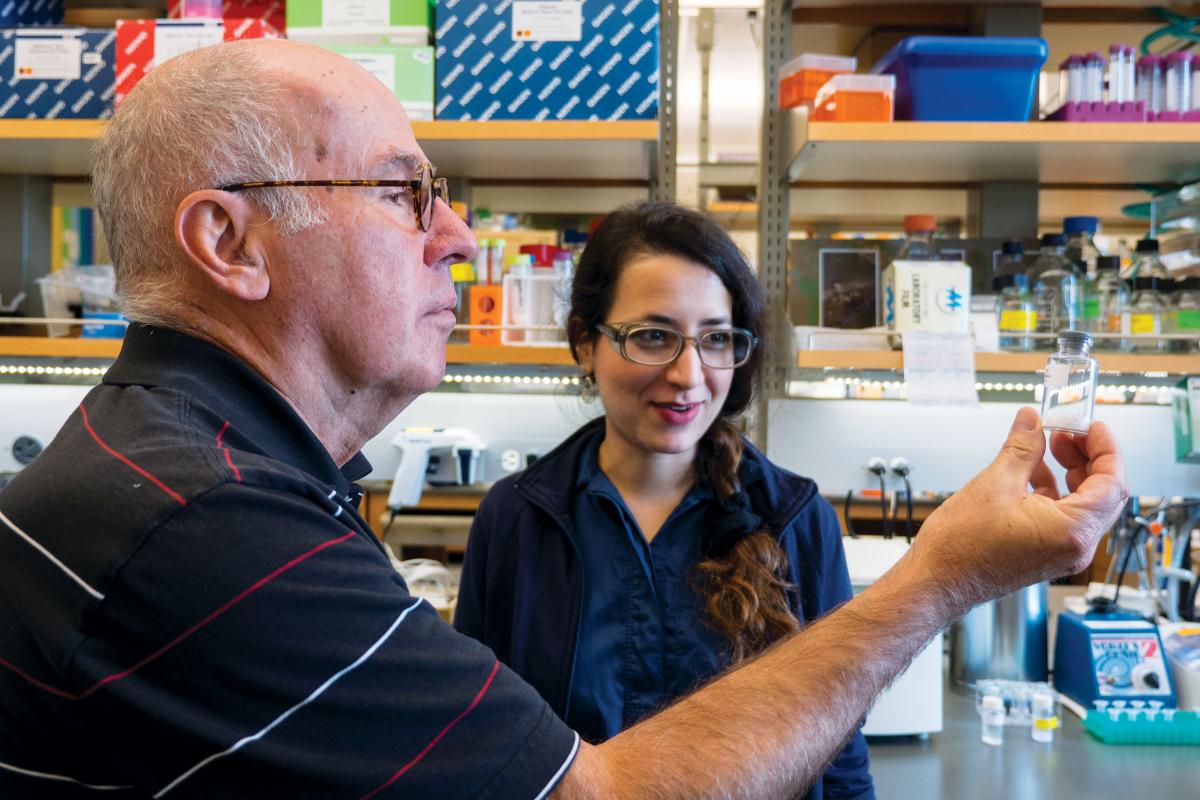 Robert Garcea in the lab