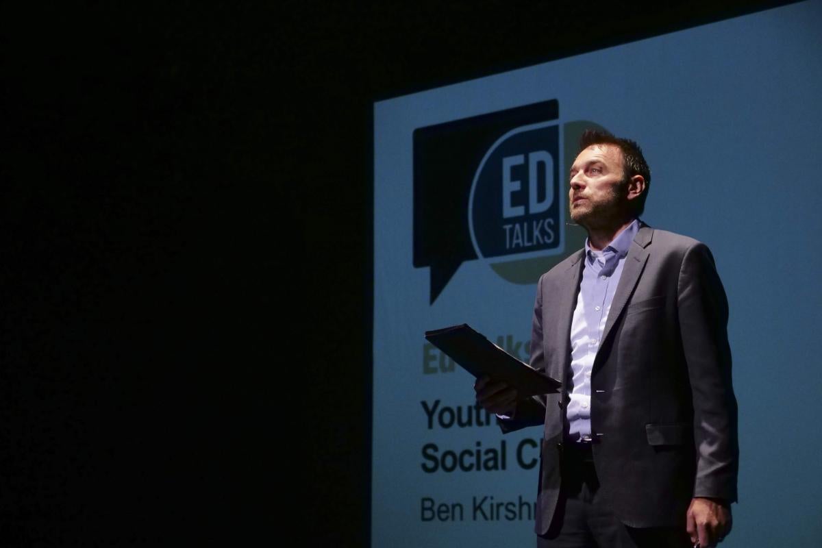Professor talks at EdTalks event