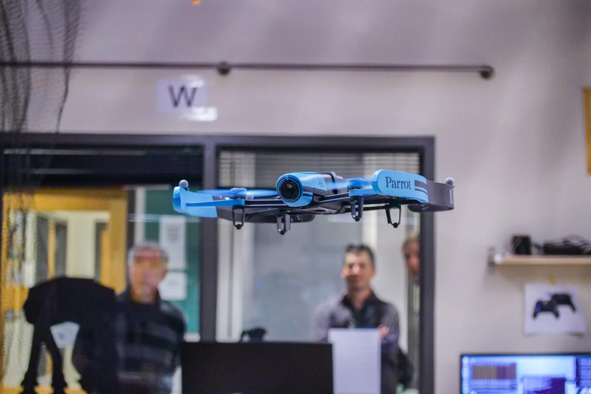 Drone flying inside
