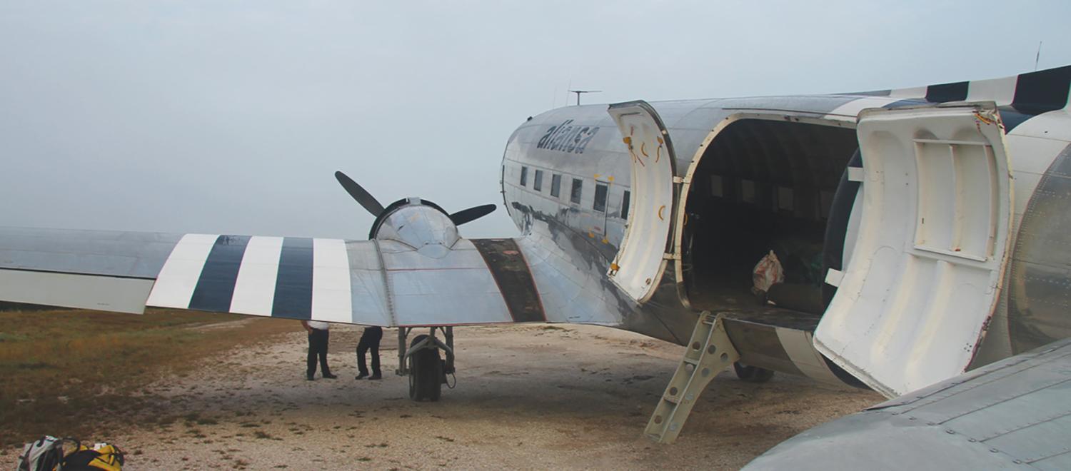 Plane on runway in Brazil