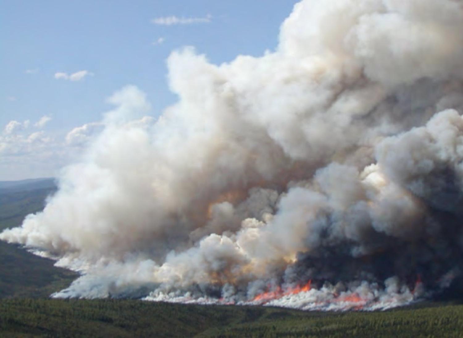 The start of the Ericson Creek fire that burned for three months north of Fairbanks in the severe fire season of 2004.