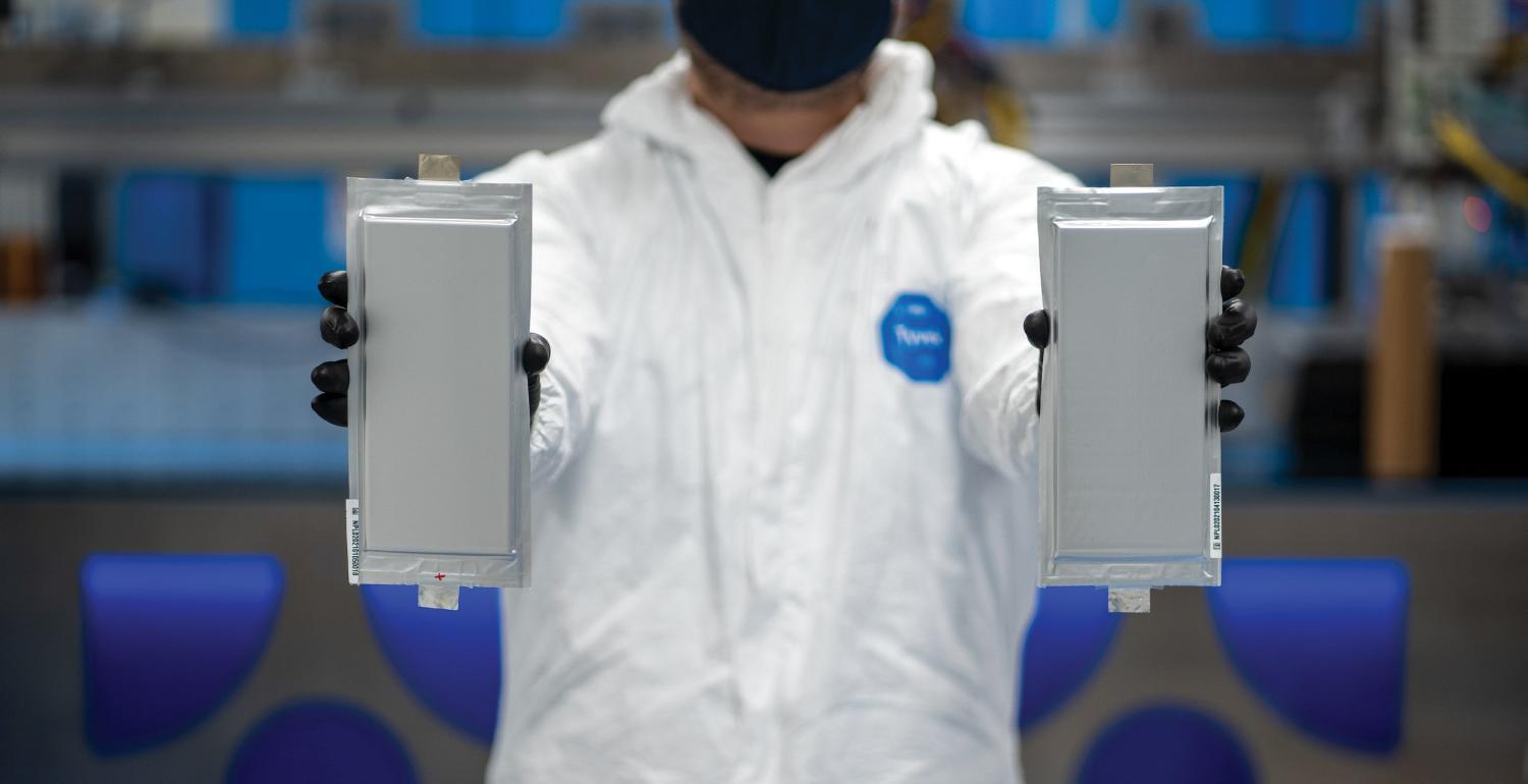 Deep tech person holding technology