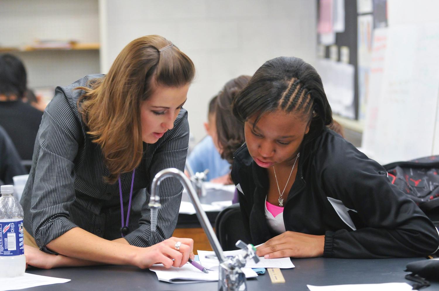 Science student and professor