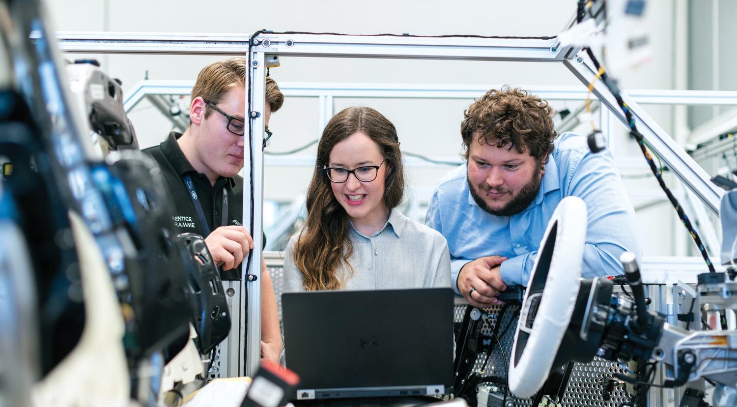 Group in Engineering lab