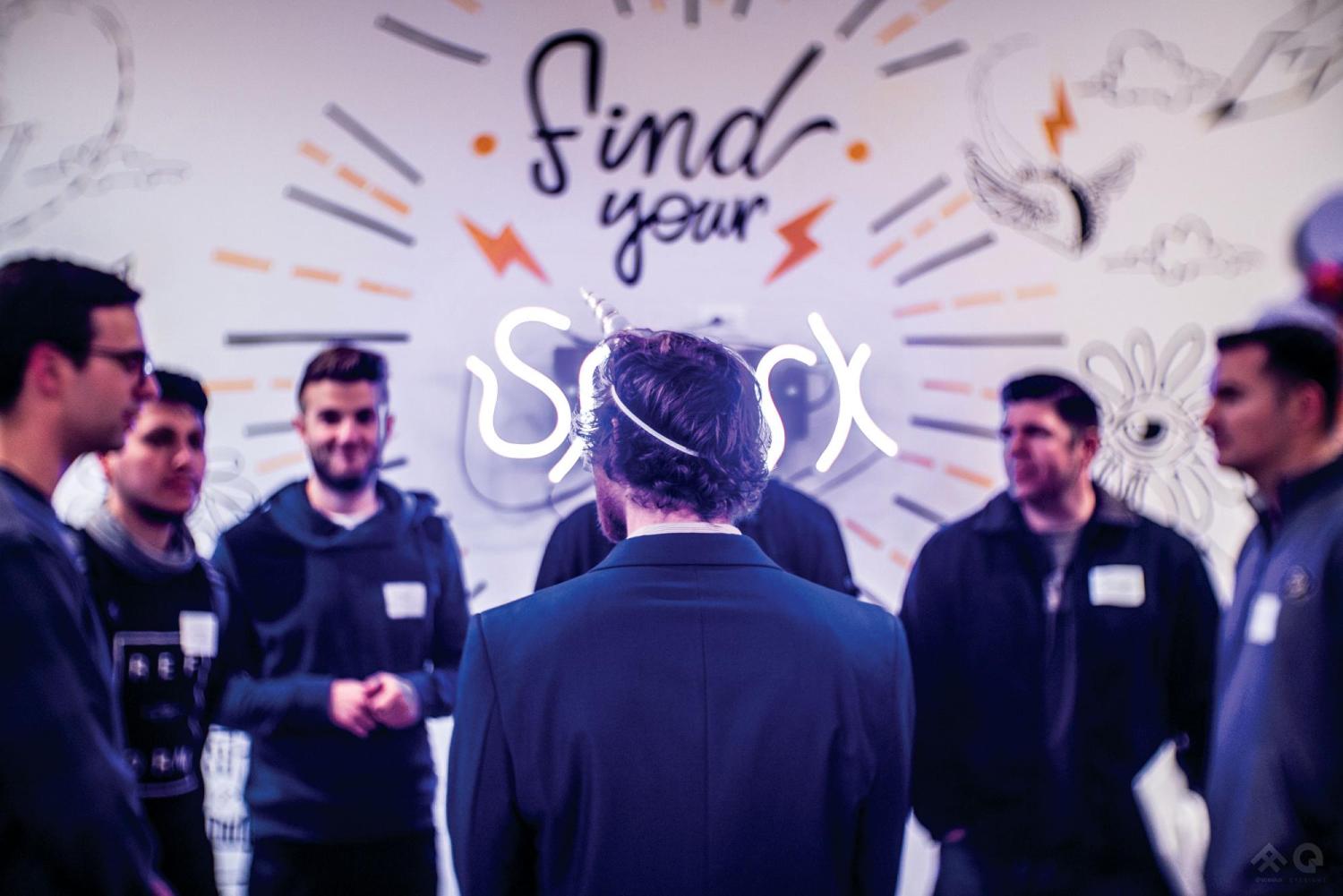 Crowd at the startup hub grand opening