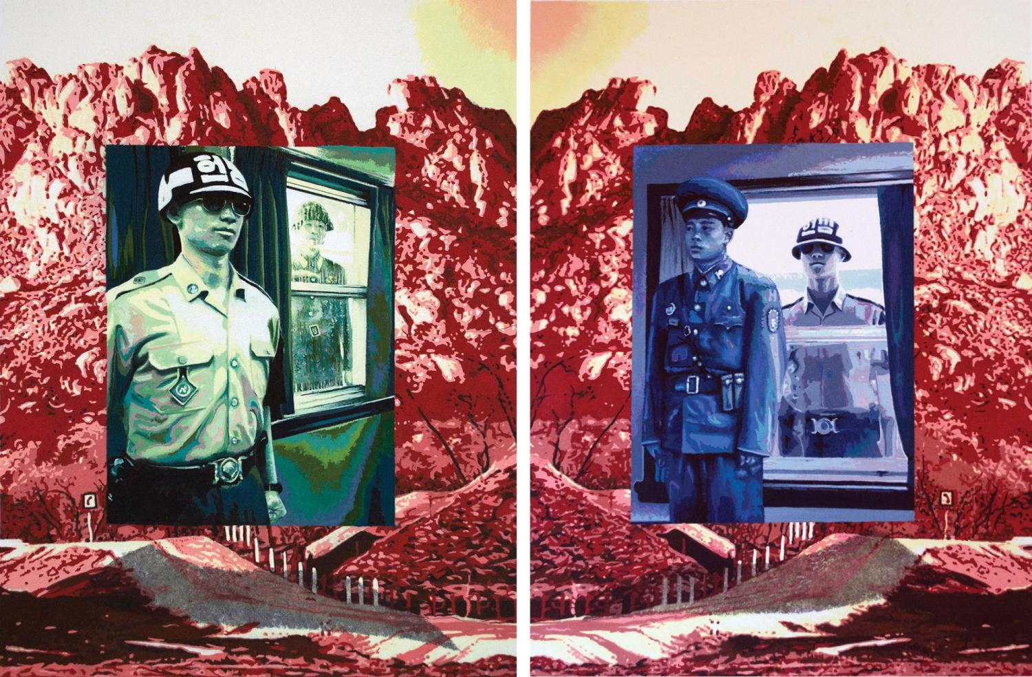 Art featuring Korean soldiers