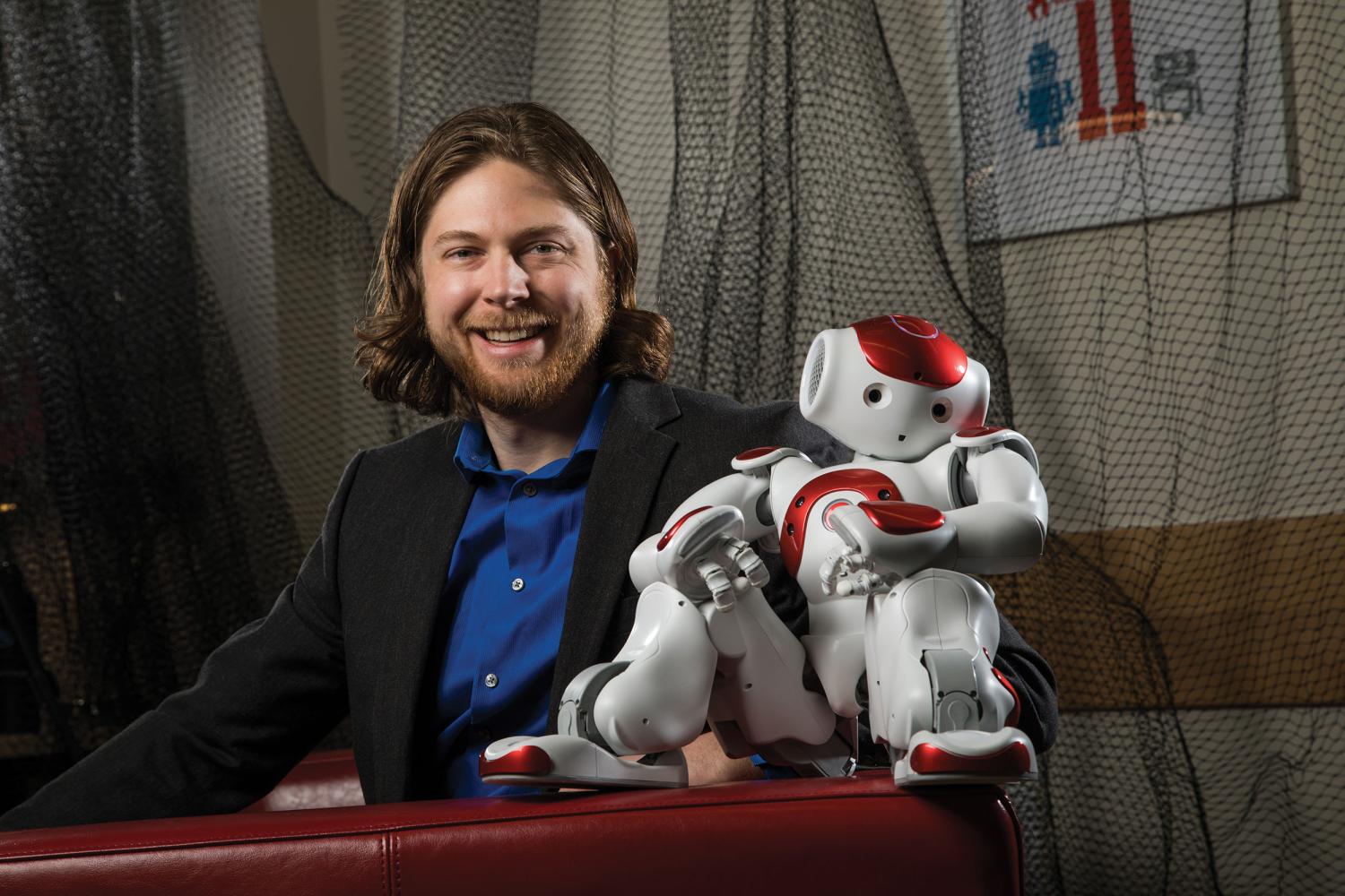 Dan Szafir with robot
