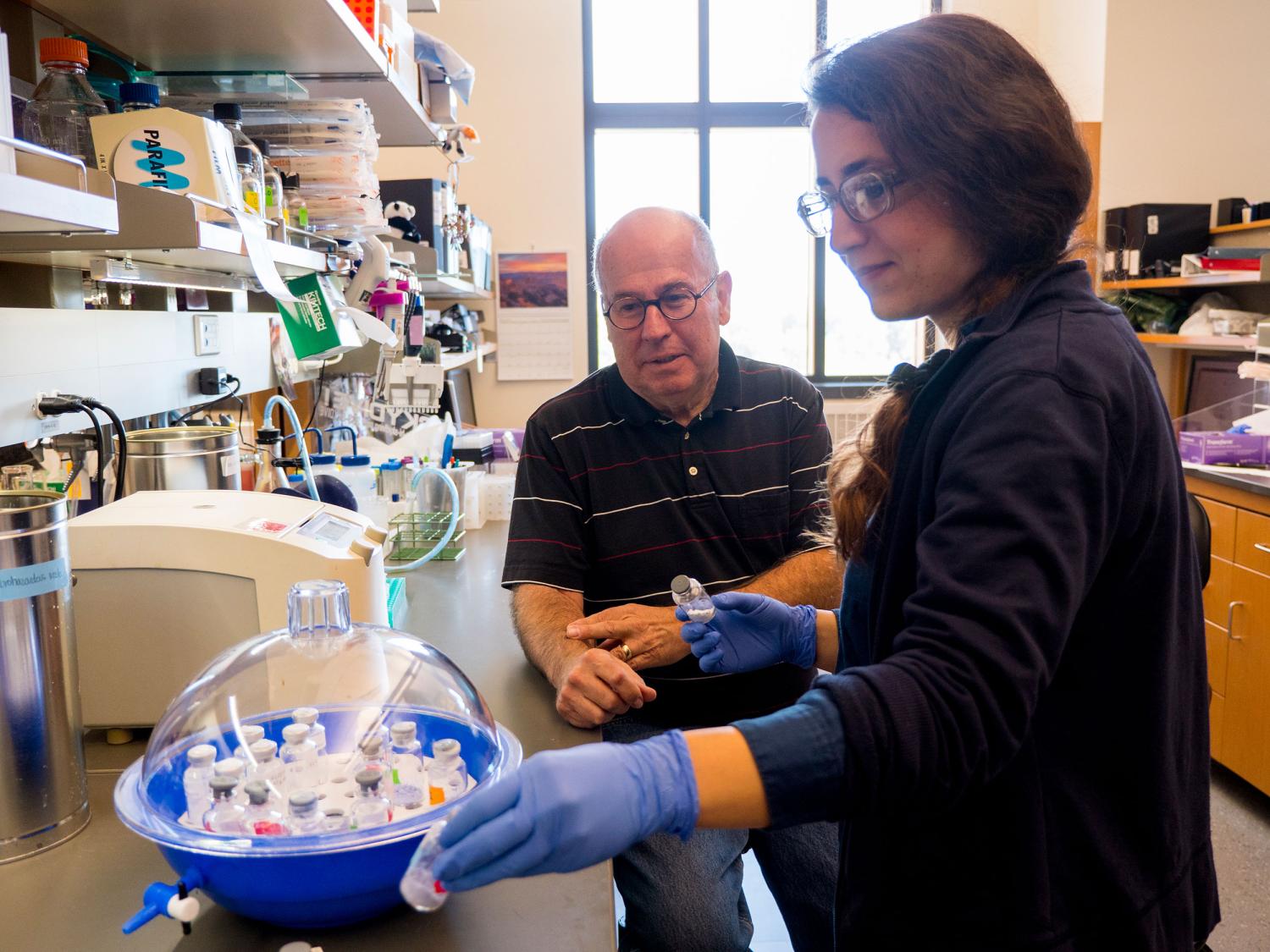 Robert Garcea in the lab