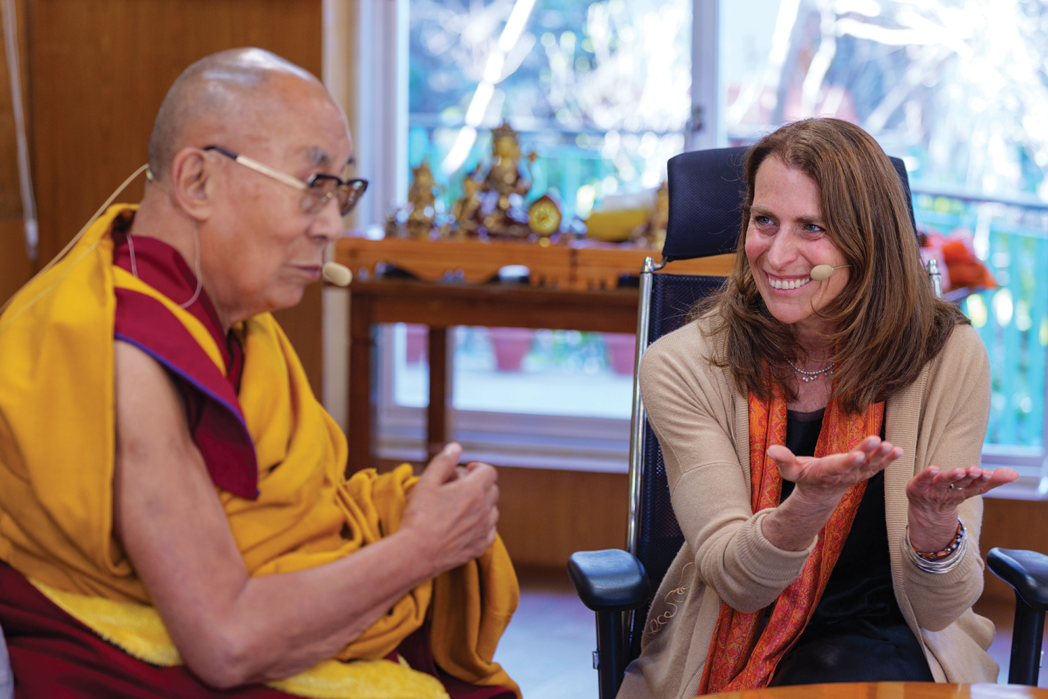 Professor and Director of the Crown Institute Sona Dimidjian with the Dalai Lama