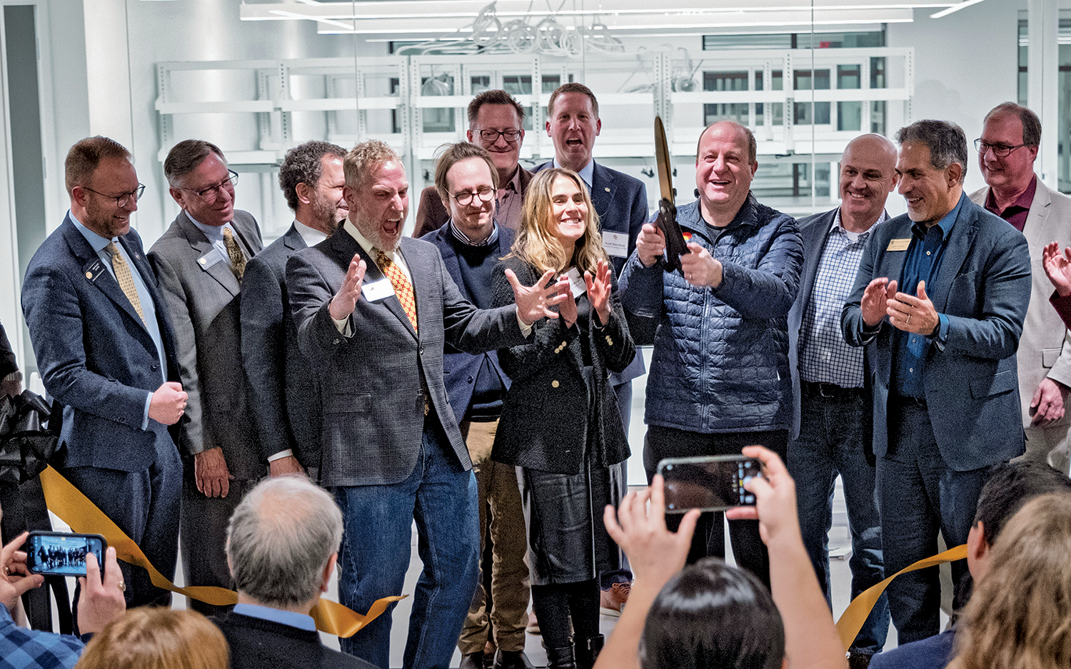 Leaders in the quantum ecosystem, including higher education, government and the private sector, celebrate the official launch of a new quantum incubator in Boulder on Jan. 15