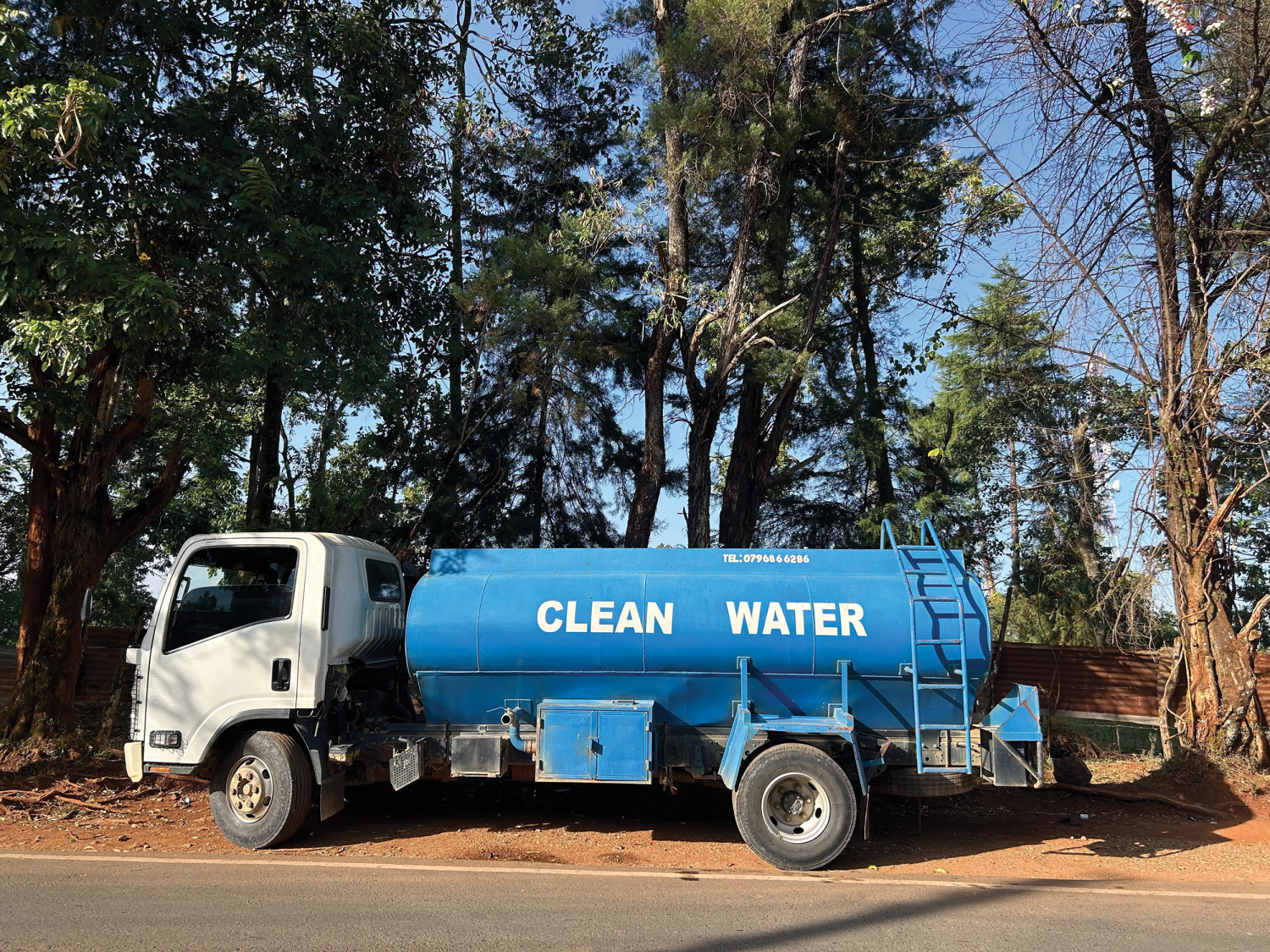 Clean water truck in northern Kenya