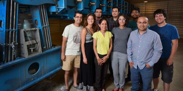 Group of students in Civil Engineering lab