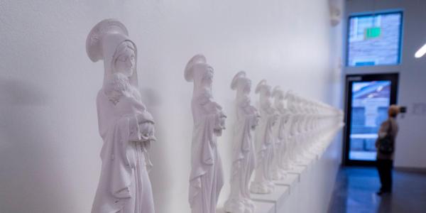 Statues in a gallery