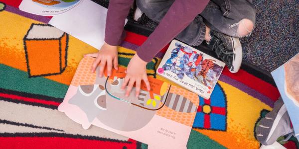 Kindergarten student in class