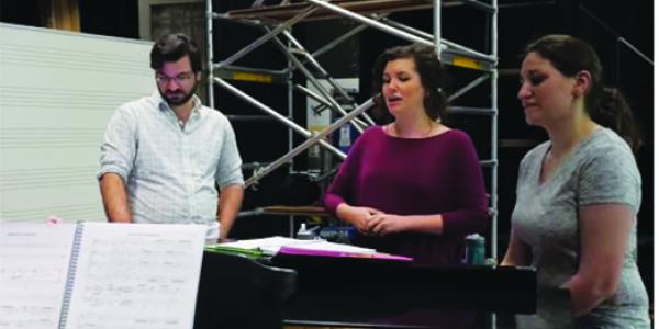 Opera students rehearsing