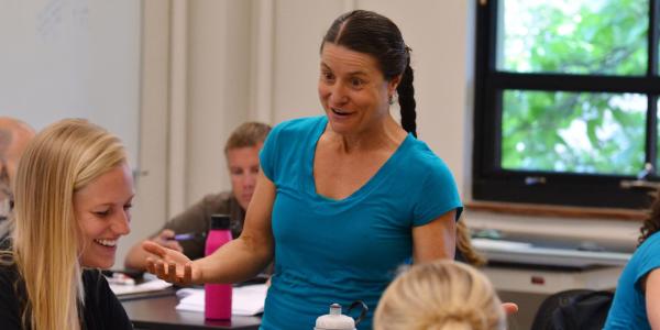 Professor and students in Education class