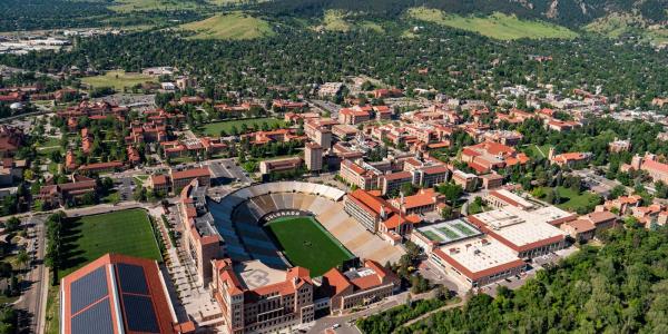 CU Boulder aerial