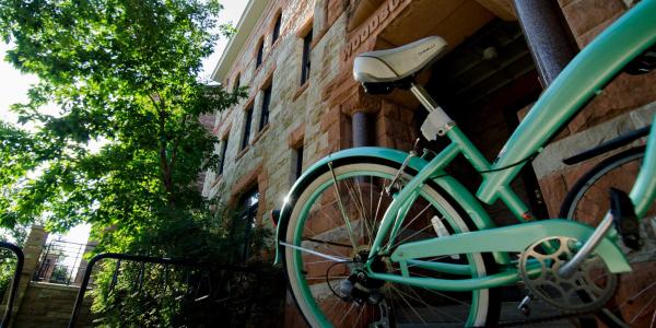 Bike parked on campus