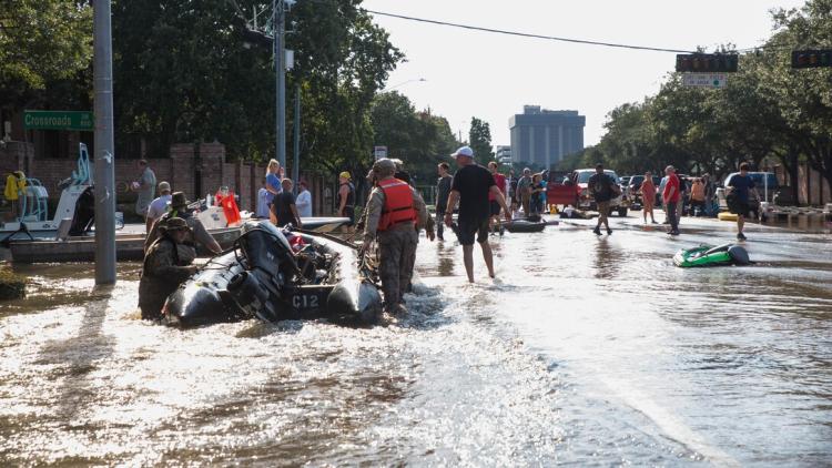 Flooded Houston street