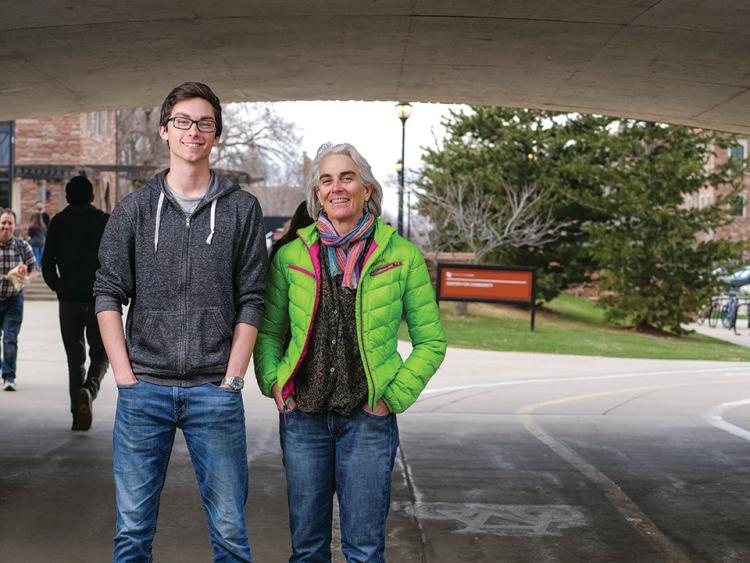 Martha Russo and Bruce Price in a pedestrian underpass