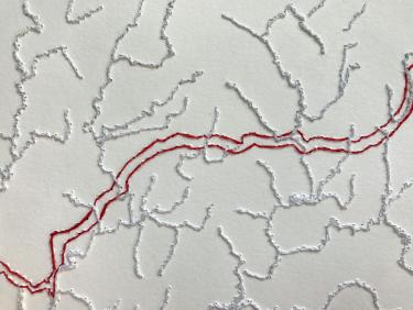 Handstitched art piece