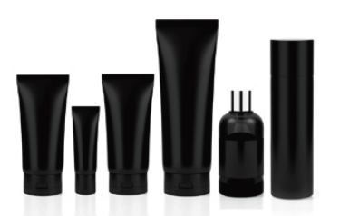 Blacked out containers like those used for shampoos, lotions and similar household products