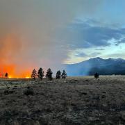 View of the Tunnel Fire seen from Bonito Park on April 19, 2022