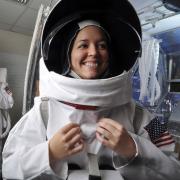 Students in spacesuits