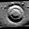 Belle Crater showing moon shadows