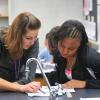 Science student and professor
