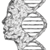 Face and DNA illustration