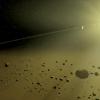 Ring of small fragments in space