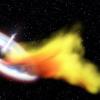 Burping black hole