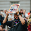 Performance of Anna Tsouhlarakis’s “Portrait of an Indigenous Womxn [Removed]” (2023) at the National Portrait Gallery