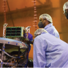 LASP researchers in a clean room facility