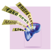 Illustration of propaganda and fake news entering a human ear