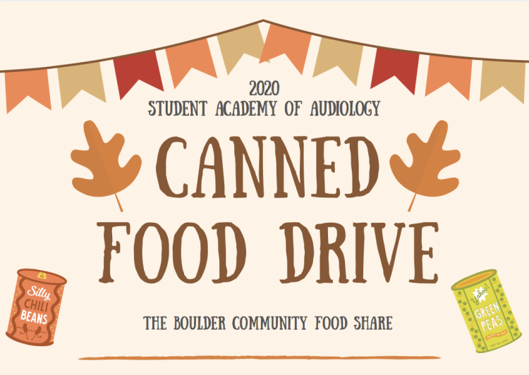 Student Academy of Audiology Can Food drive