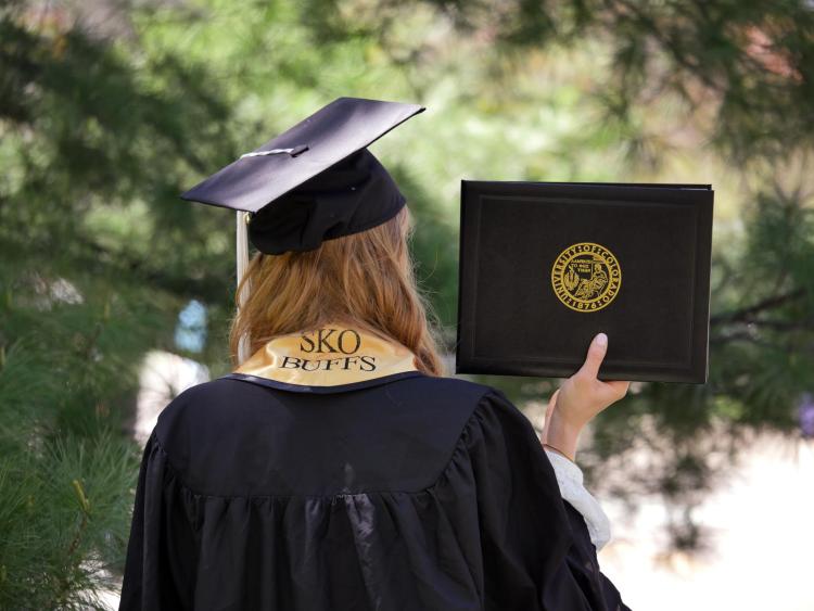 Student at commencement