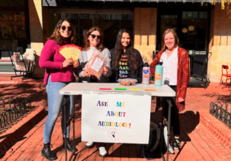 AuD students at ask me about audiology day