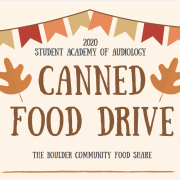 Student Academy of Audiology Can Food drive